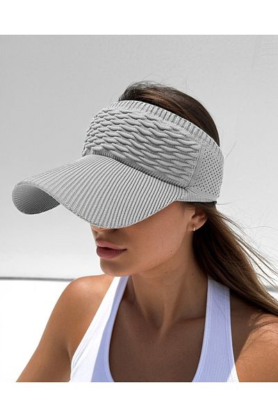 LAGRANZE Summer Knitted Textured Women's Visor Hat - Sports Style Cap Hat