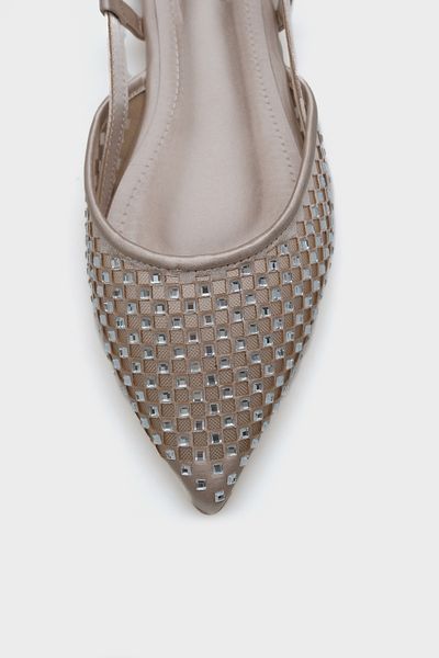Capone Outfitters Saténové baleríny se špičatou špičkou