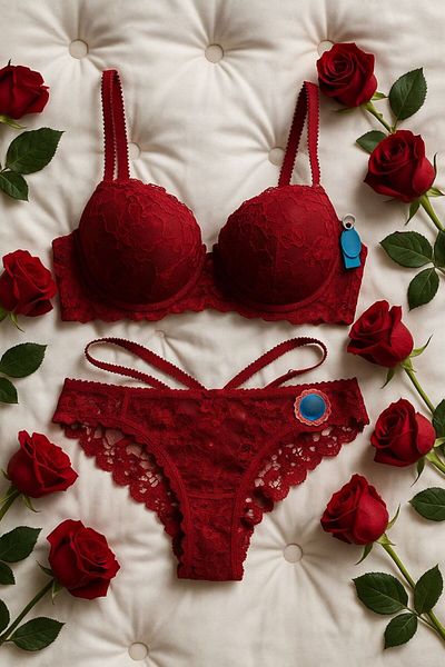 style iconic Elegant Lace Lingerie Collection – Available in Pink, Red, Black & Green