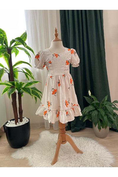SG Exclusive Rochie din in cu maneci cu balon