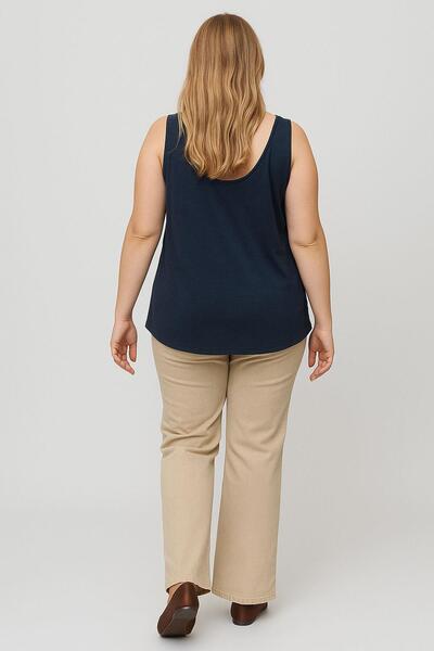 COTENCONCEPT 2 Pieces A-Line Comfortable Fit Basic Thick Strap Undershirt T-Shirt