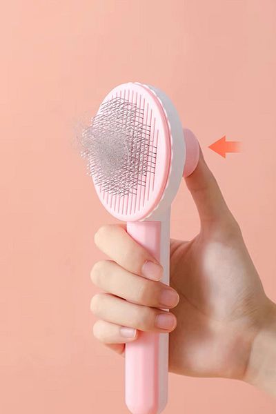 İronika Automatic Cleaning Cat Dog Hair Collector Comb Pet Brush Comb with Ironica Keys