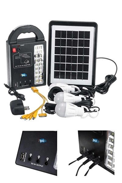 kar-bul Dat 999 Radyolu Solar Güneş Enerjili Aydınlatma Sistemi Kamp Lambası 3 Adet Lambalı At-999