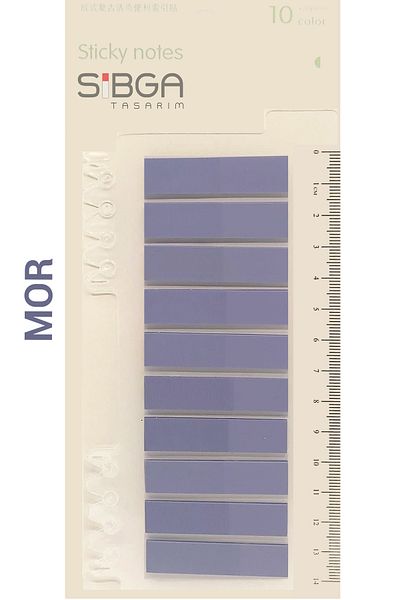 sibga tasarım Purple Transparent Postit - Bookmark, Bookmark Sticker Note Paper 0201