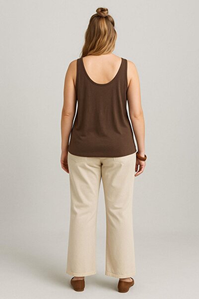 COTENCONCEPT 2 Pieces A-Line Comfortable Fit Basic Thick Strap Undershirt T-Shirt