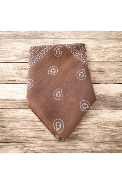 alsaccessories Καφέ Ethnic Pattern 100% Koton Bandana