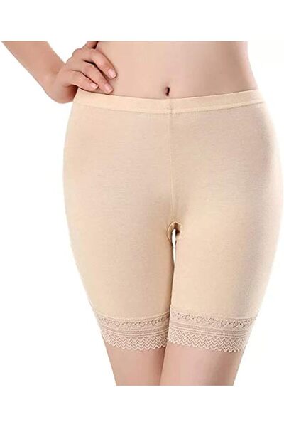 Glamroot بنطلون أمان نسائي/بنات عالي الخصر من القطن المرن بأربعة اتجاهات/شورت تحت التنورة/