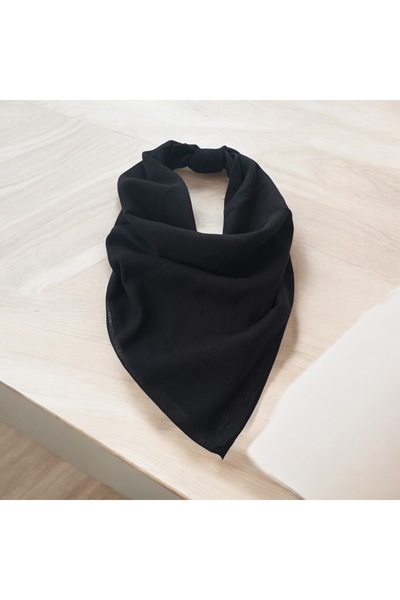 alsaccessories Μαύρο Χρώμα Απλό Πολλαπλών Χρήσεων Μπαντάνα 100% Βαμβάκι