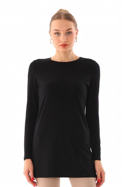 penyebizden Women's Viscose Full Lycra Tunic-Black
