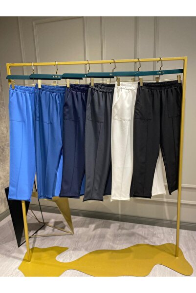 Invee Kadın Lacivert Boru Paça Caz Pantolon