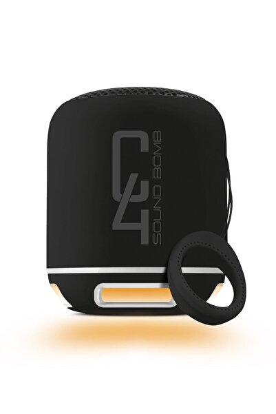POWERWAY C4 Siyah Taşınabilir Bluetooth Hoparlör Ses Bombası Yüksek Ses Gücü ...
