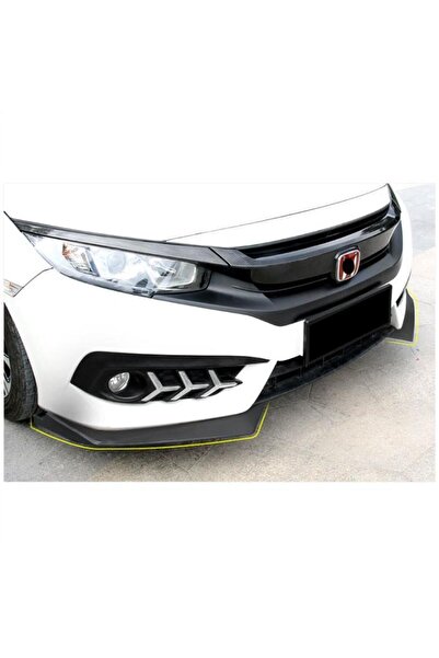 autogp Honda Civic Fc5 Uyumlu Ön Tampon Flap Lip Piano Black 2016