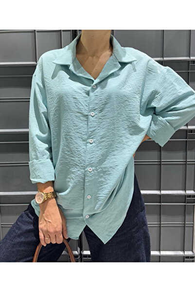 King Brothers New Season Colorful Linen Ayrobin Oversize Boyfriend Shirt
