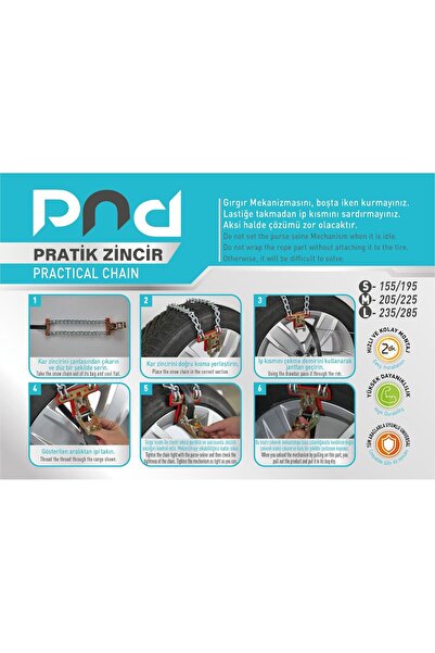 autogp Sermatik Patinaj Kar Zinciri Pratik 235 / 285 L Beden