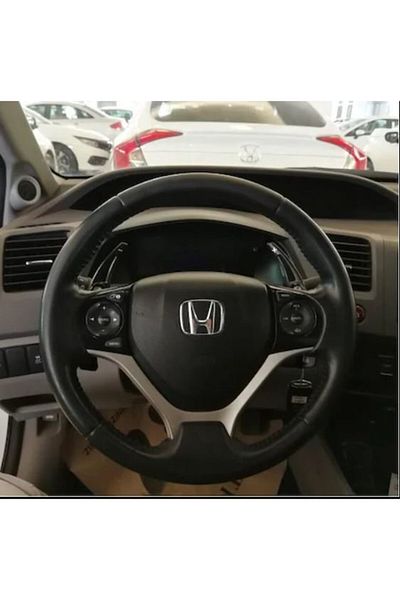 autogp عجلة القيادة المتوافقة مع Honda Civic Fd6 F1 Gear Headset Paddle Shift أسود 2006 / 2012