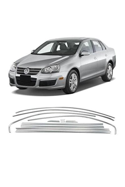 Niken Autogp Vw Jetta Cam Çerçevesi Kenar Çıtası Krom Tamtur 2005 / 2011 8 Parça