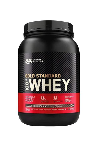 Optimum Nutrition Gold Standard 100% Whey Protein Powder, 2 lbs (Double Rich Chocolate)