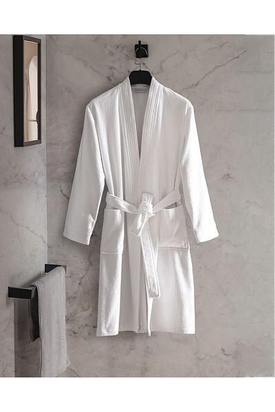 Madame Coco Gestreifter Kimono-Unisex-Bademantel