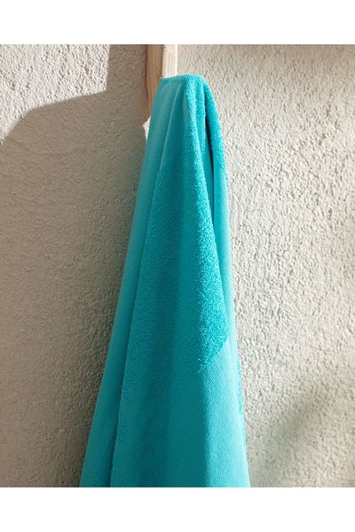 Madame Coco Corail Strandtuch, 100 % Baumwolle, Türkis, 70 x 150 cm