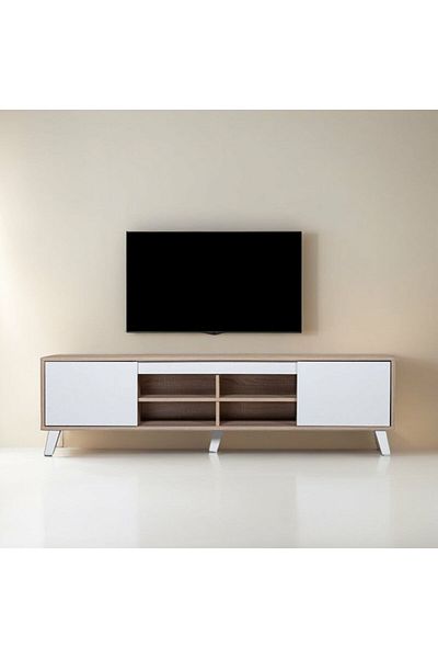 Generic TV Table with 4 Shelves, Malaysian Wood, 160 cm