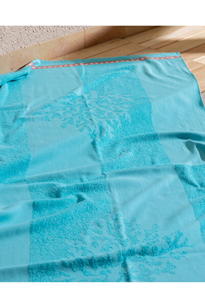 Madame Coco Corail Strandtuch, 100 % Baumwolle, Türkis, 70 x 150 cm