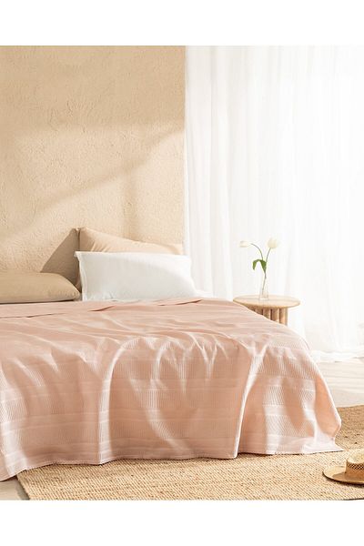Madame Coco Mathilda King Size Baumwolle Ecocell Uni Piqué - Puder