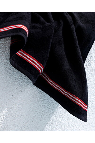 Madame Coco Saber Strandtuch aus 100 % Baumwolle – Schwarz – 70 x 150 cm