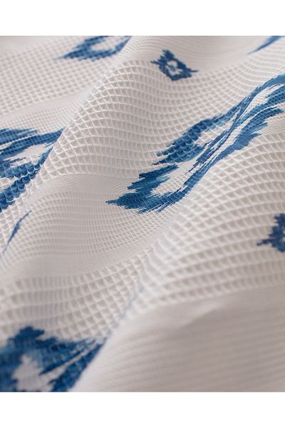 Madame Coco Talon Einzel-Set aus 100 % kardiertem, bedrucktem Piqué, Marineblau
