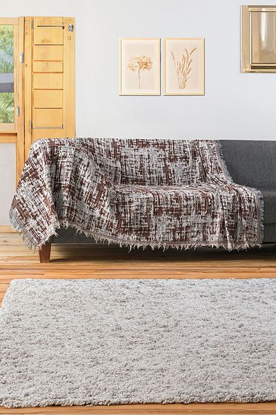Rell Home غطاء أريكة فاخر من القطن غير قابل للانزلاق - شال أريكة متعدد الأغراض