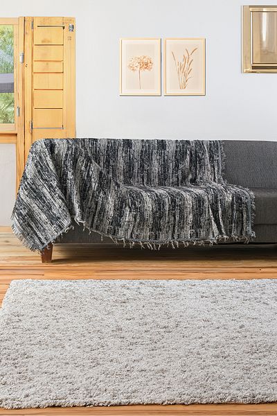 Rell Home غطاء أريكة فاخر غير قابل للانزلاق مصنوع من القطن بنسبة 100% - شال أريكة متعدد الأغراض