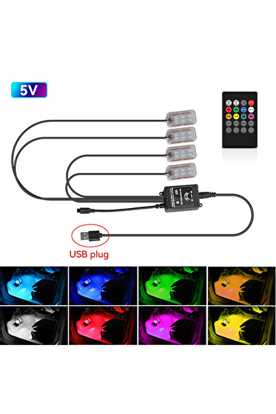 Choice1 طقم إضاءة LED داخلي للسيارة يعمل بجهد 5 فولت مع جهاز تحكم عن بعد USB،...