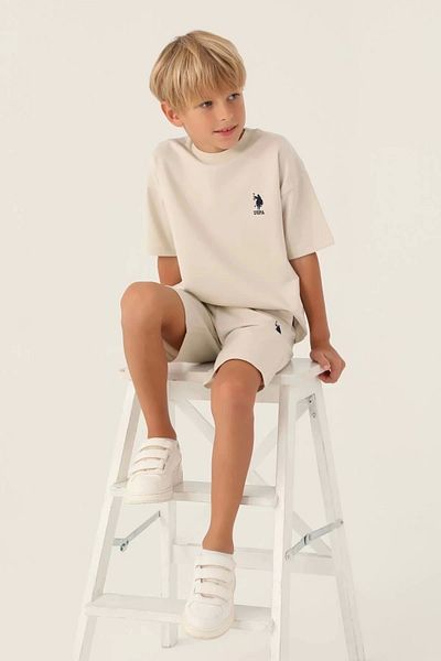 U.S. Polo Assn. بدلة برمودا للرجال من GRASON - بيج