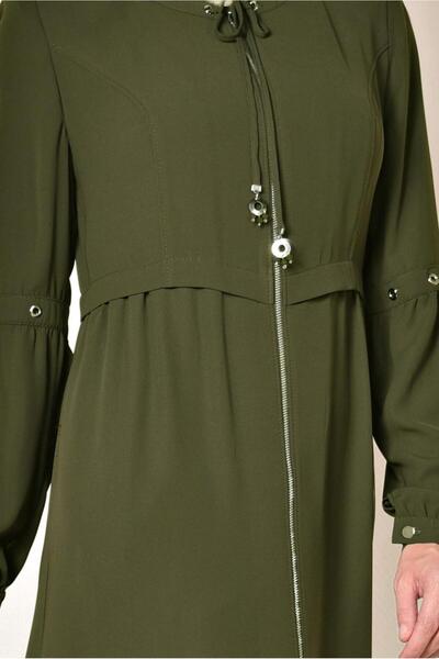 Alvina 1401 Model Zippered Top Coat