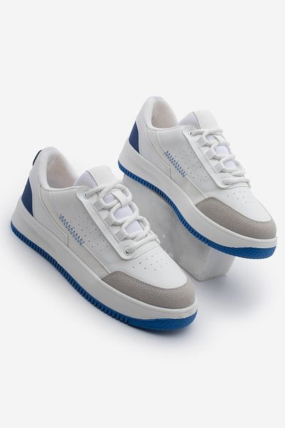 Marjin Damen Sneaker Hohe Sohle Turnschuhe Loske Marineblau