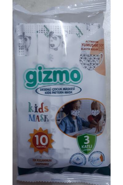 Gizmo 36 Paket Desenli Çocuk Maskesi 10' Lu Steril Pakette
