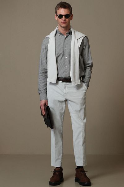 Lufian Ανδρικό πουκάμισο Karin Basic Regular Fit Καφέ