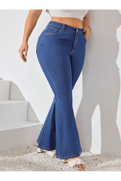 Noxter PANTALONI DENIM ALBASTRU DE FEMEIE MĂRIME MARE
