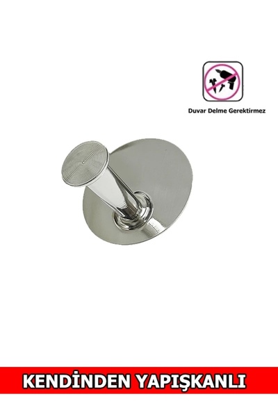 ardini ASKILIK YAPIŞKANLI YUVARLAK TEKLİ KROM RENGİ PAKETTE 4 ADET
