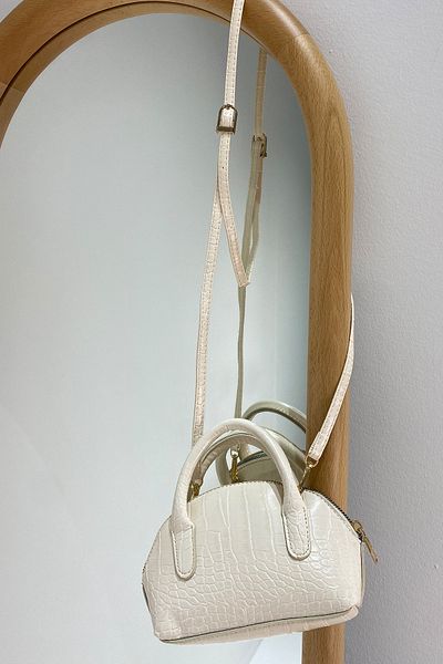 VAGGON Women's Cream Mini Handbag V00006-B