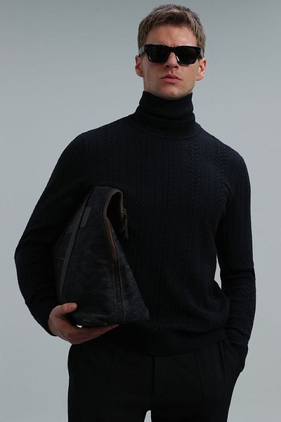 Lufian Ανδρικό πουλόβερ Tony Navy Blue