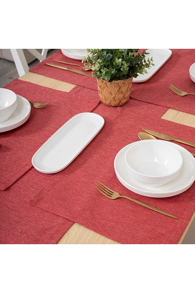 TOSHE 2-Piece Aria Fabric Decorative American Service