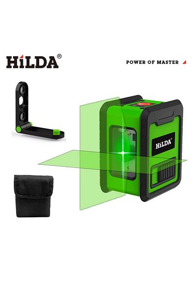 Choice Set 12 Hilda Laser Level Meter 2-line Cross Green Level Laser Horizontal & Vertical Nivel Laser Self