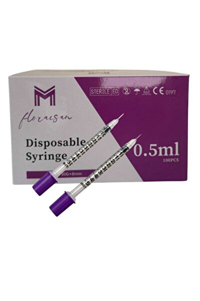 Floraison Medikal MİCRO FİNE 30g X 8mm 0,5cc Mezoterapi Botoks Enjektör 100 Adet