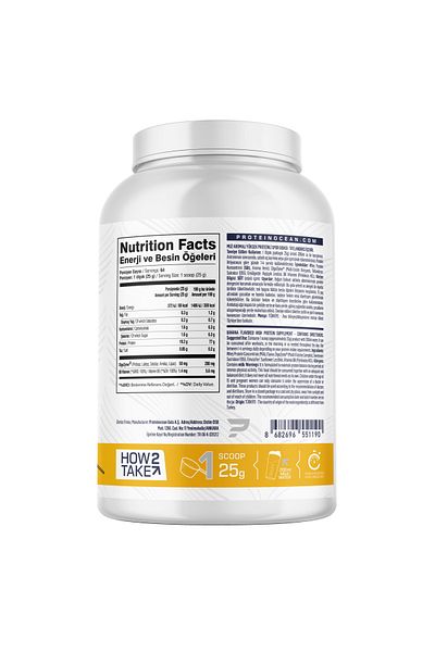 Proteinocean Whey Protein Banana- 1.6kg - 64 Services