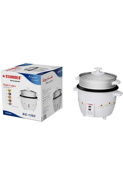 Generic Stargold 1l Compact Electric Rice Cooker With Steamer And Glass Lid – One-touch Operation