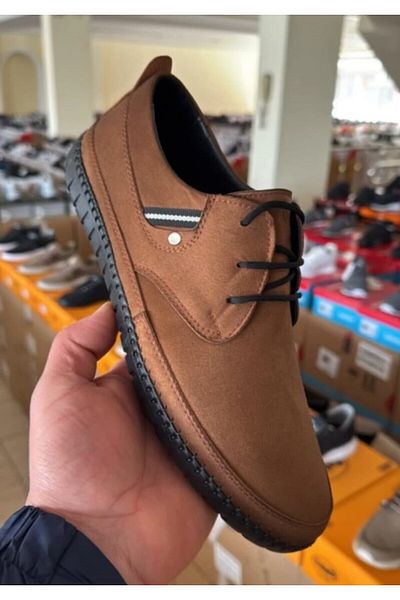Manel Endüstriyel Brown Suede Men's Shoes