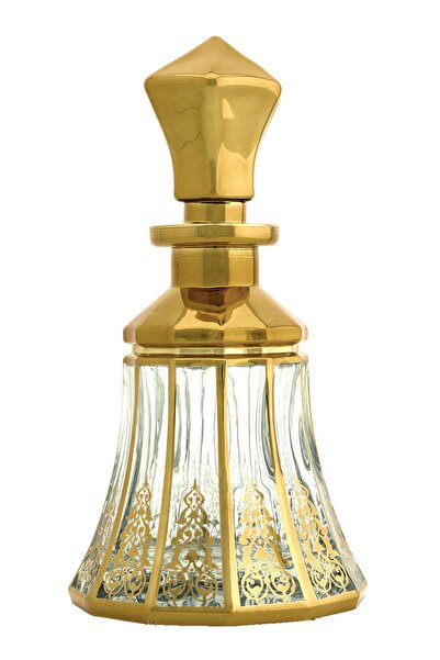 ESVED Parfüm Esans Cam Şişesi Gold Boş Esans Cam Şişesi Dekorotif Vitrin Şişe...