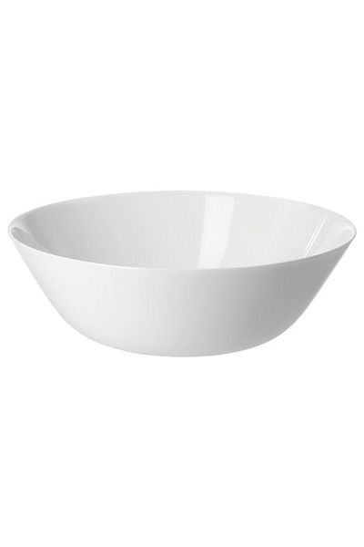 IKEA Oftast Serving Bowl – White, 23 Cm, Durable Tempered Glass, Dishwasher & Microwave Safe