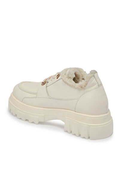 Tergan Beyaz Hakiki Deri Kadın Casual Ayakkabı - K24S1AY67553-N3O