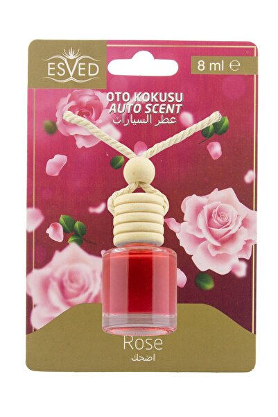 ESVED Gül Kokusu 8 Ml Araba Kokusu Cam Şişe
